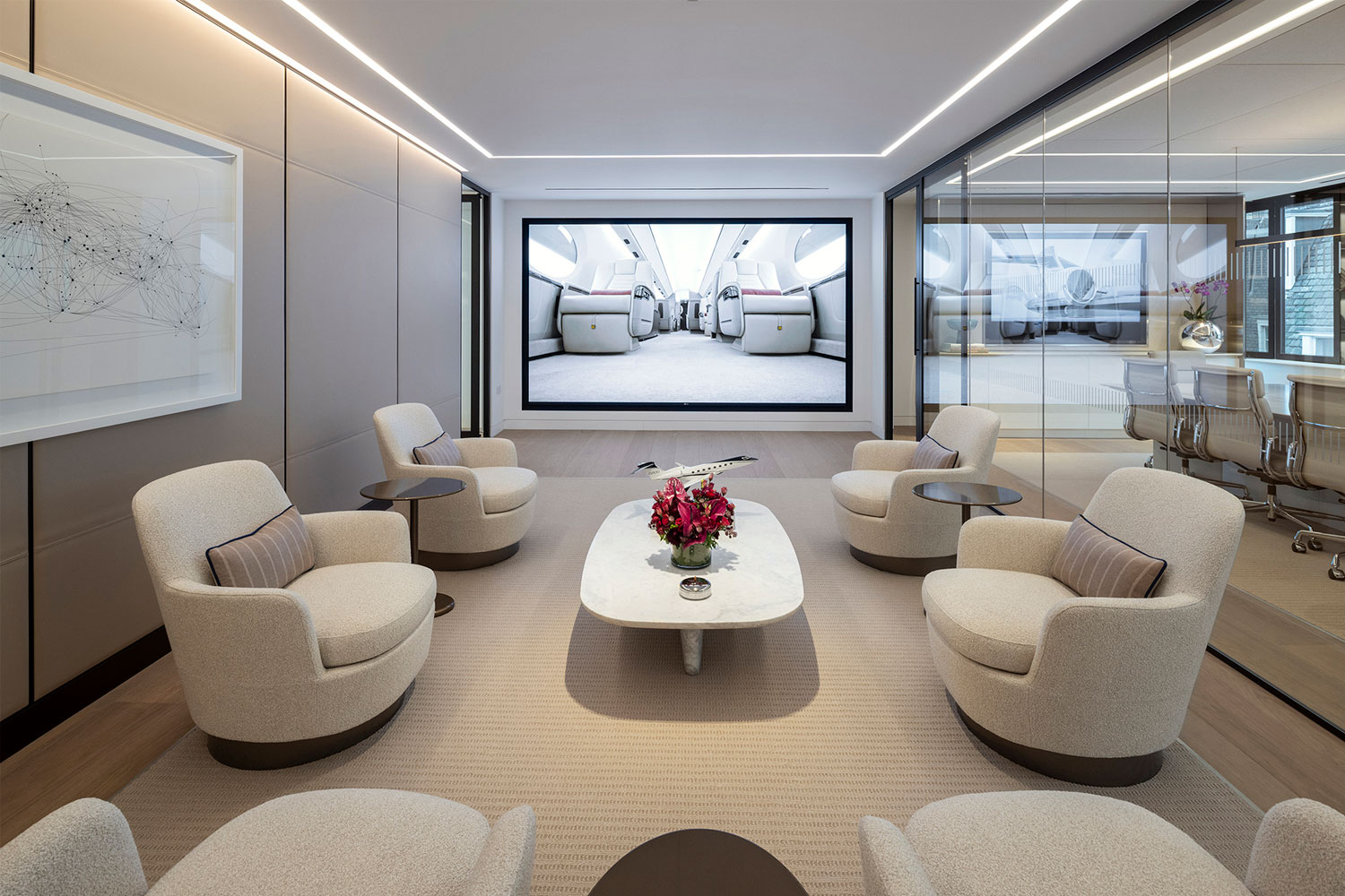 Gulfstream presenta una sala de exposición rediseñada en Londres
